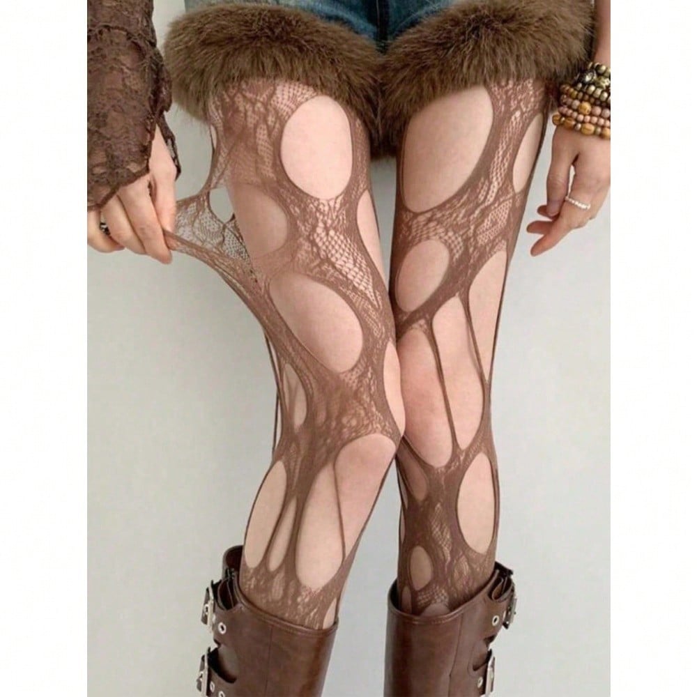 Tights Pantyhose Sheer - Women's Solid Color Cut Out Sheer