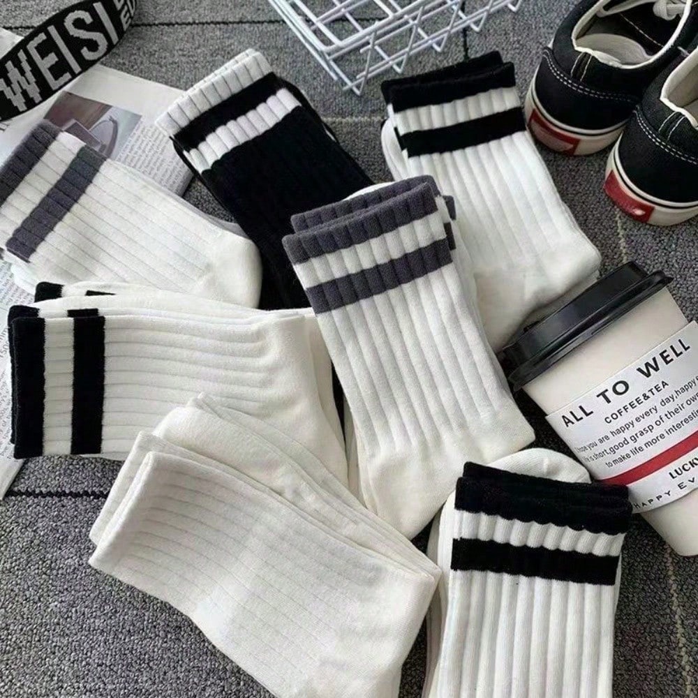 5-Pack Men's Striped Crew Sock - Cotton Crew Sock Pack avaliação e preço