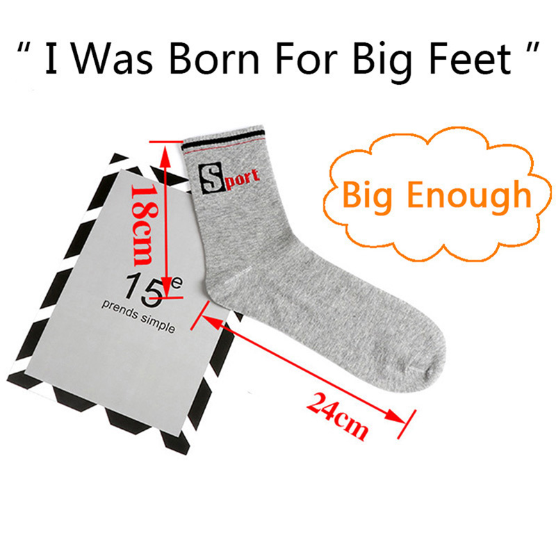3 Pairs/Pack Big Large Socks E - Cotton Crew Sock Pack avaliação e preço