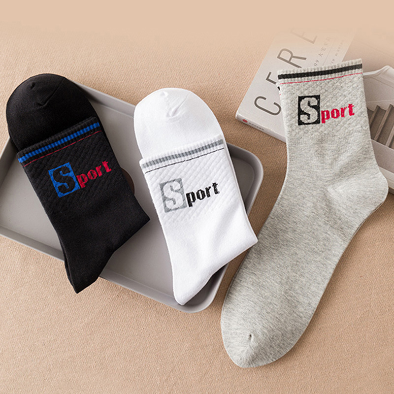 3 Pairs/Pack Big Large Socks E - Cotton Crew Sock Pack avaliação e preço