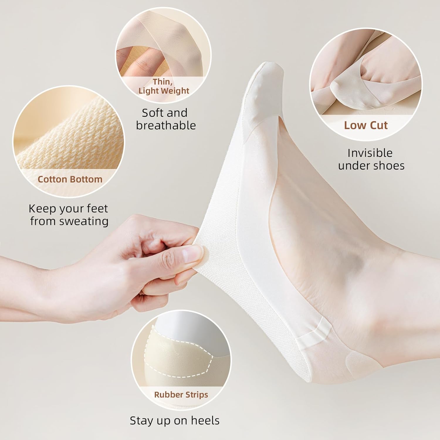 Caudblor 6 Pack Thin No Show S - Invisibility Sock Loafer avaliação e preço