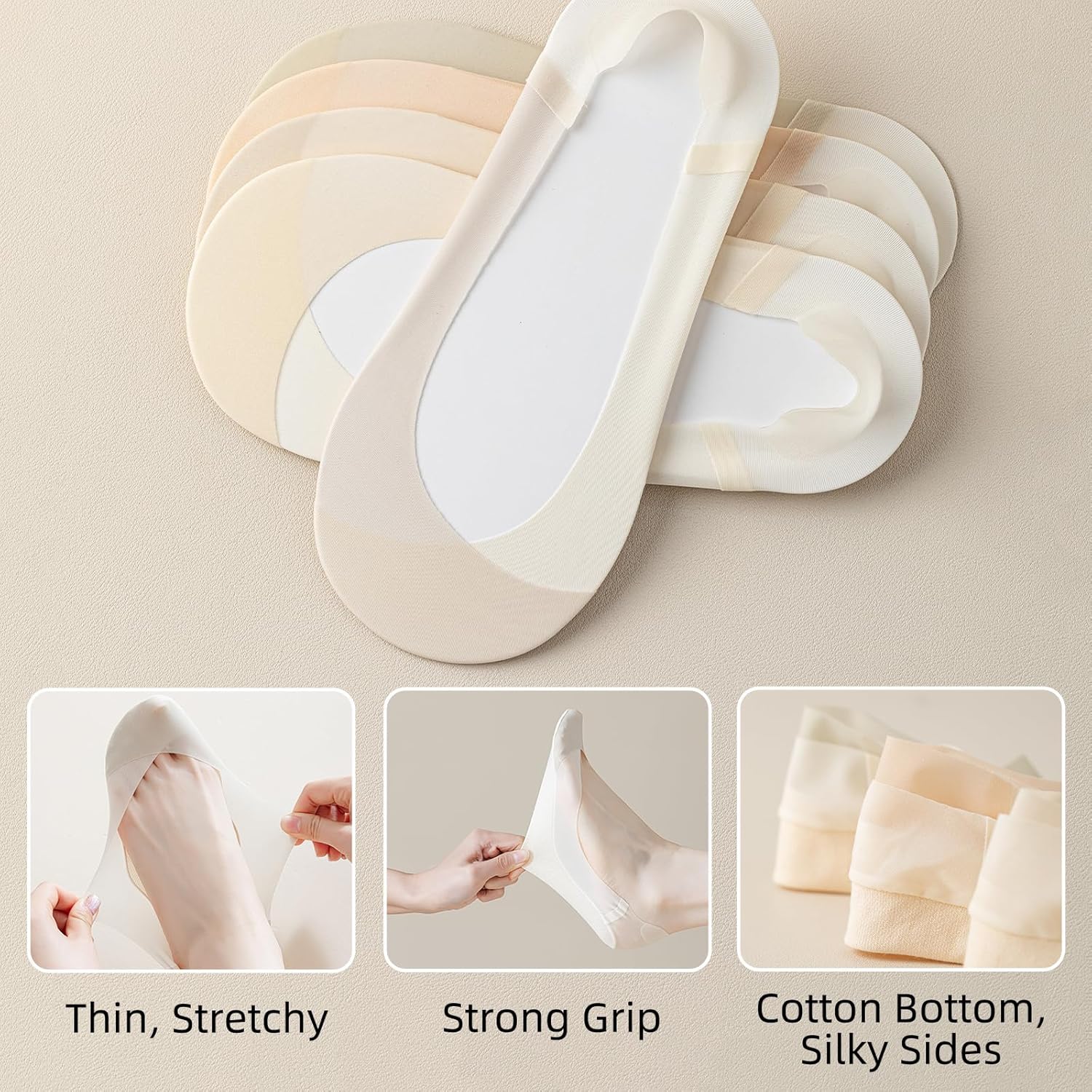 Caudblor 6 Pack Thin No Show S - Invisibility Sock Loafer avaliação e preço