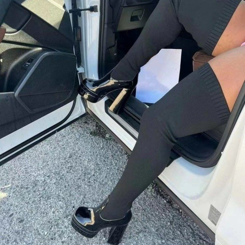 Women Boots Platform Over The  - Knee High Sock Women avaliação e preço