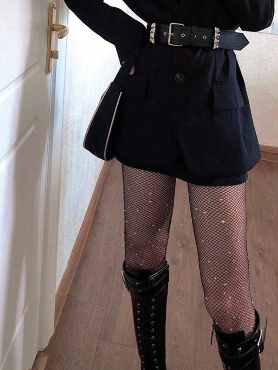 Women's Sheer Rhinestone Fishn - Tights Pantyhose Sheer avaliação e preço