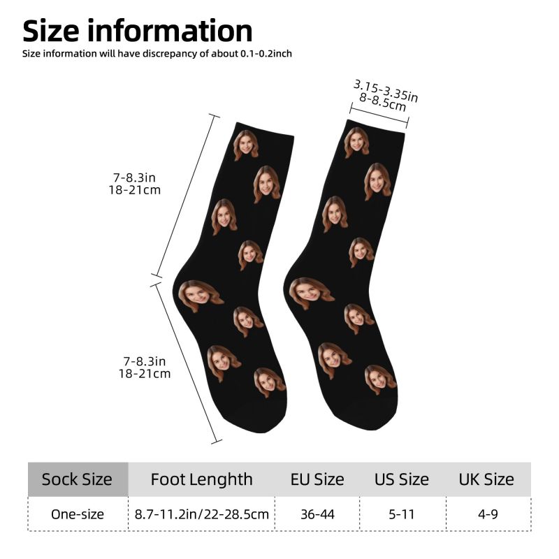 Personalized Custom Face Photo - Dress Sock Men avaliação e preço