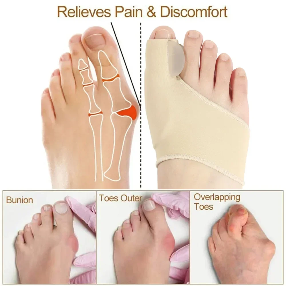 1/2Pair Toe Separator Hallux V - Ankle Brace Sock avaliação e preço