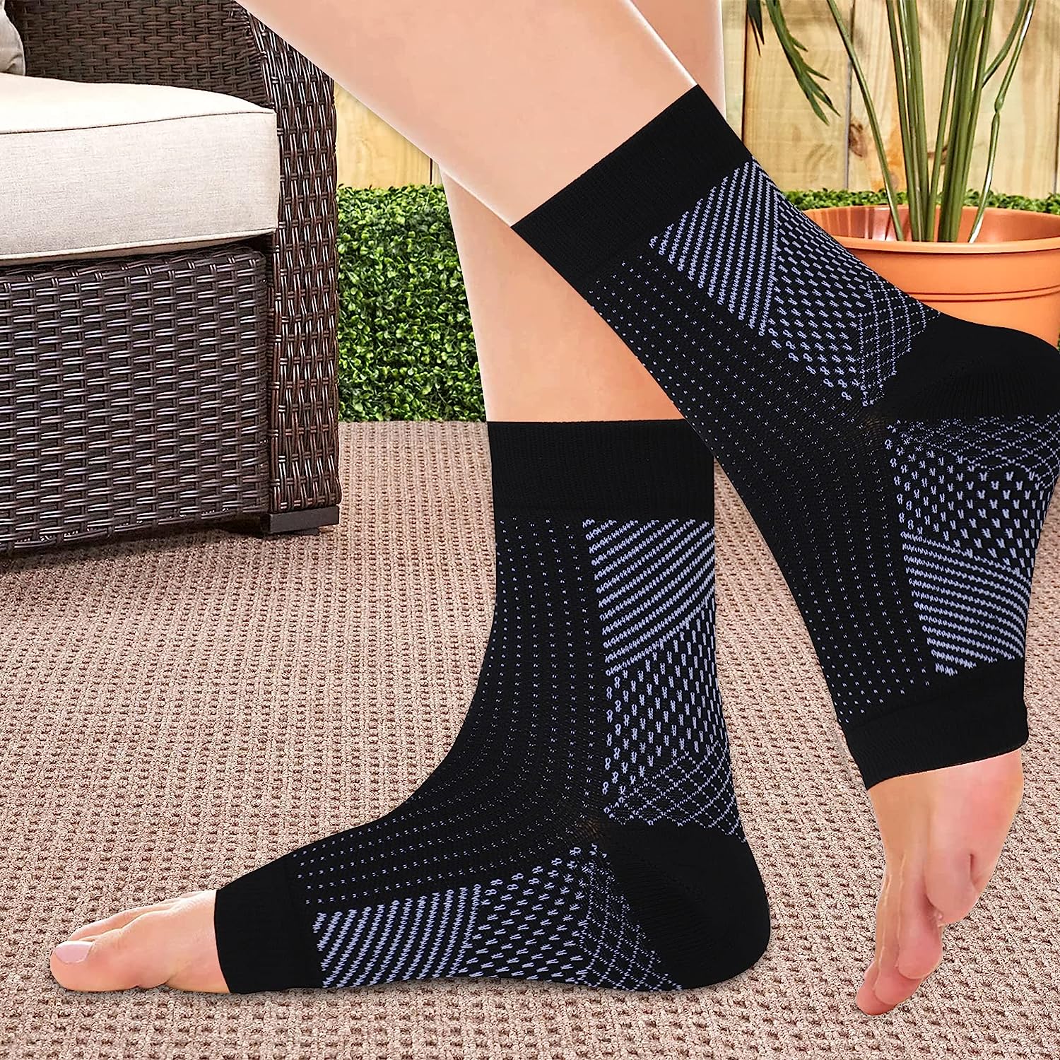 1Pair Ankle Brace Compression  - Ankle Brace Sock avaliação e preço