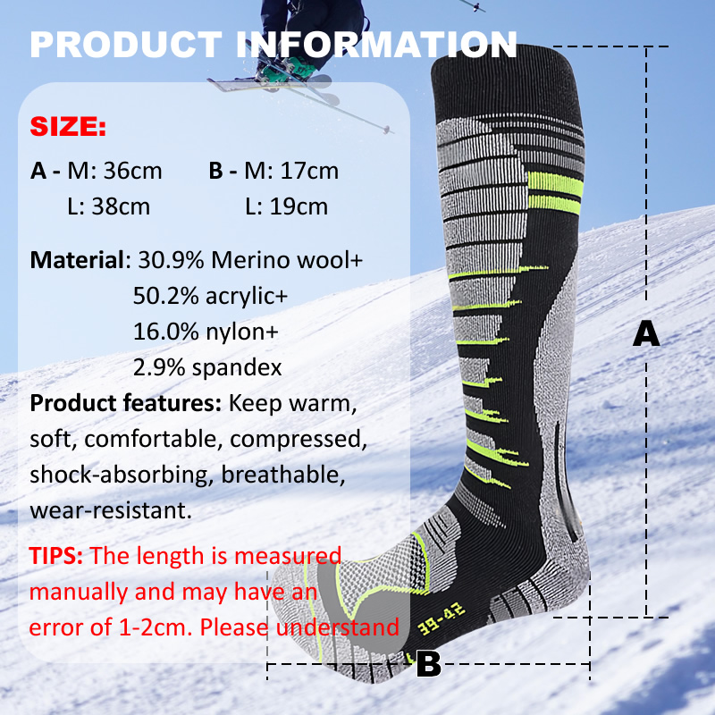 Merino Wool Ski Socks Cold Wea - Thermal Sock Winter avaliação e preço