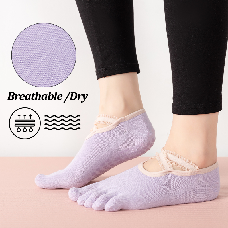 Ladies Non-Slip Pilates Socks  - No Show Sock Women avaliação e preço