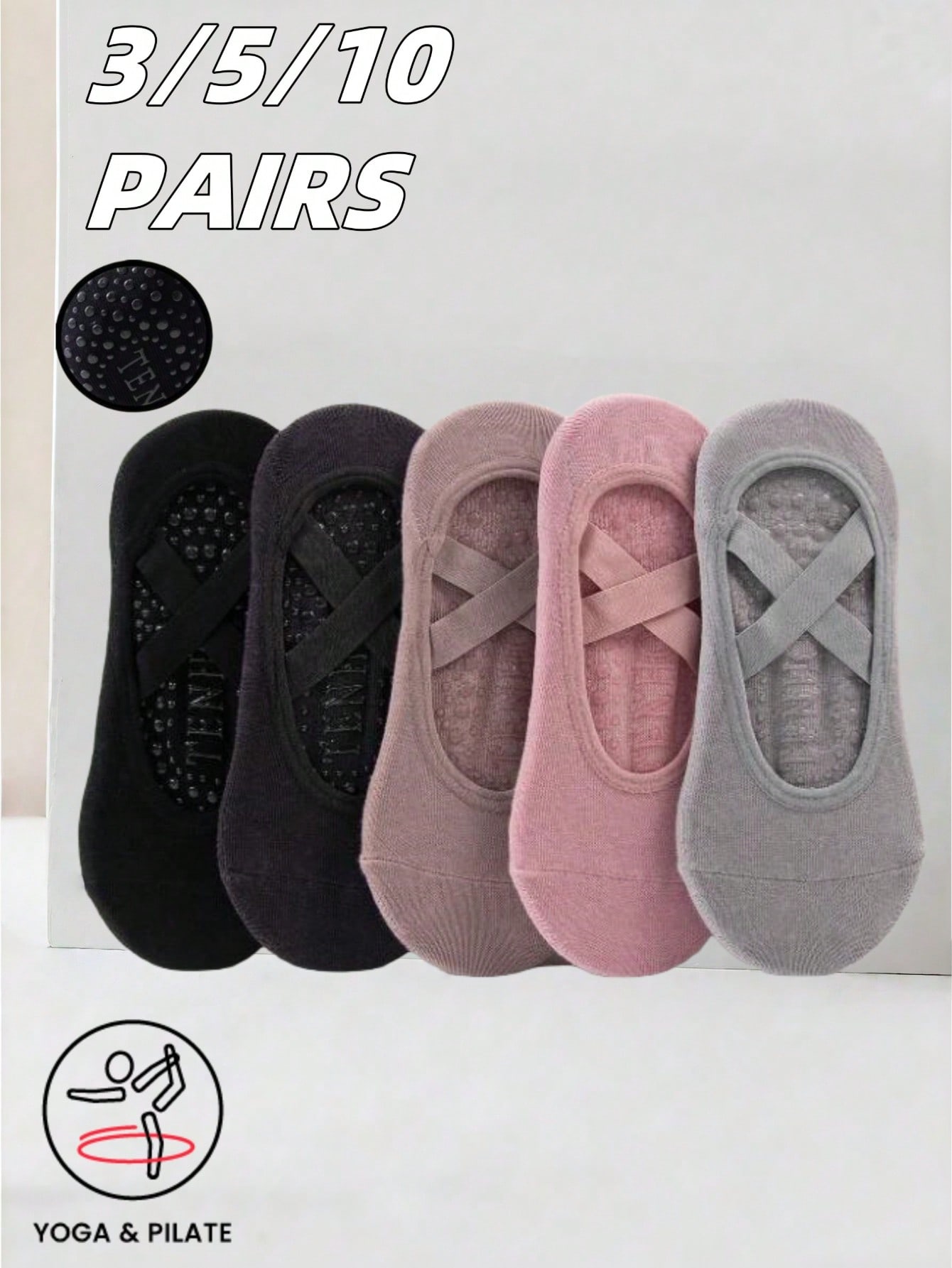 Anti-slip silicone sole yoga s - Grip Sock Yoga avaliação e preço