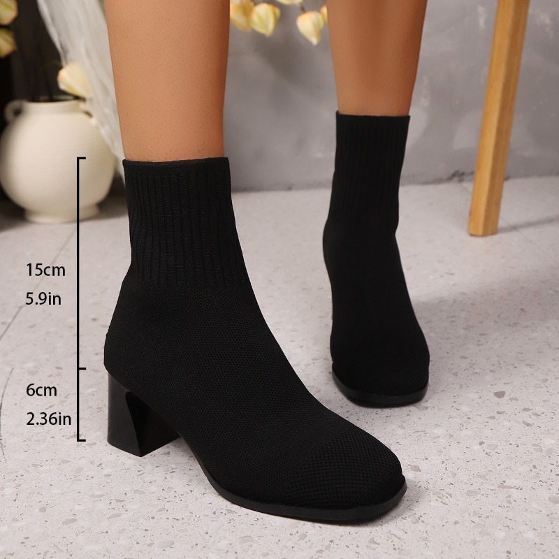 Women's Ankle Boots Knitted He - No Show Sock Women avaliação e preço