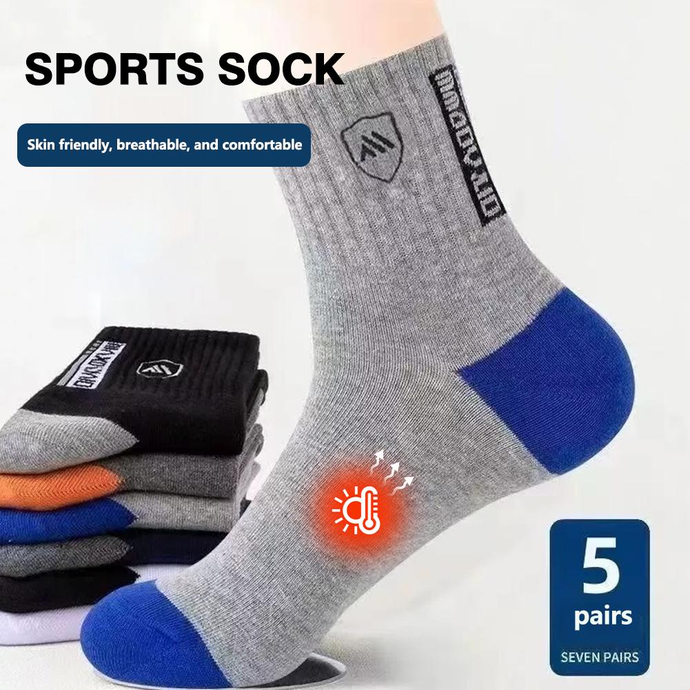 5 Pairs Men's Anti Odor & Anti - Cotton Crew Sock Pack avaliação e preço