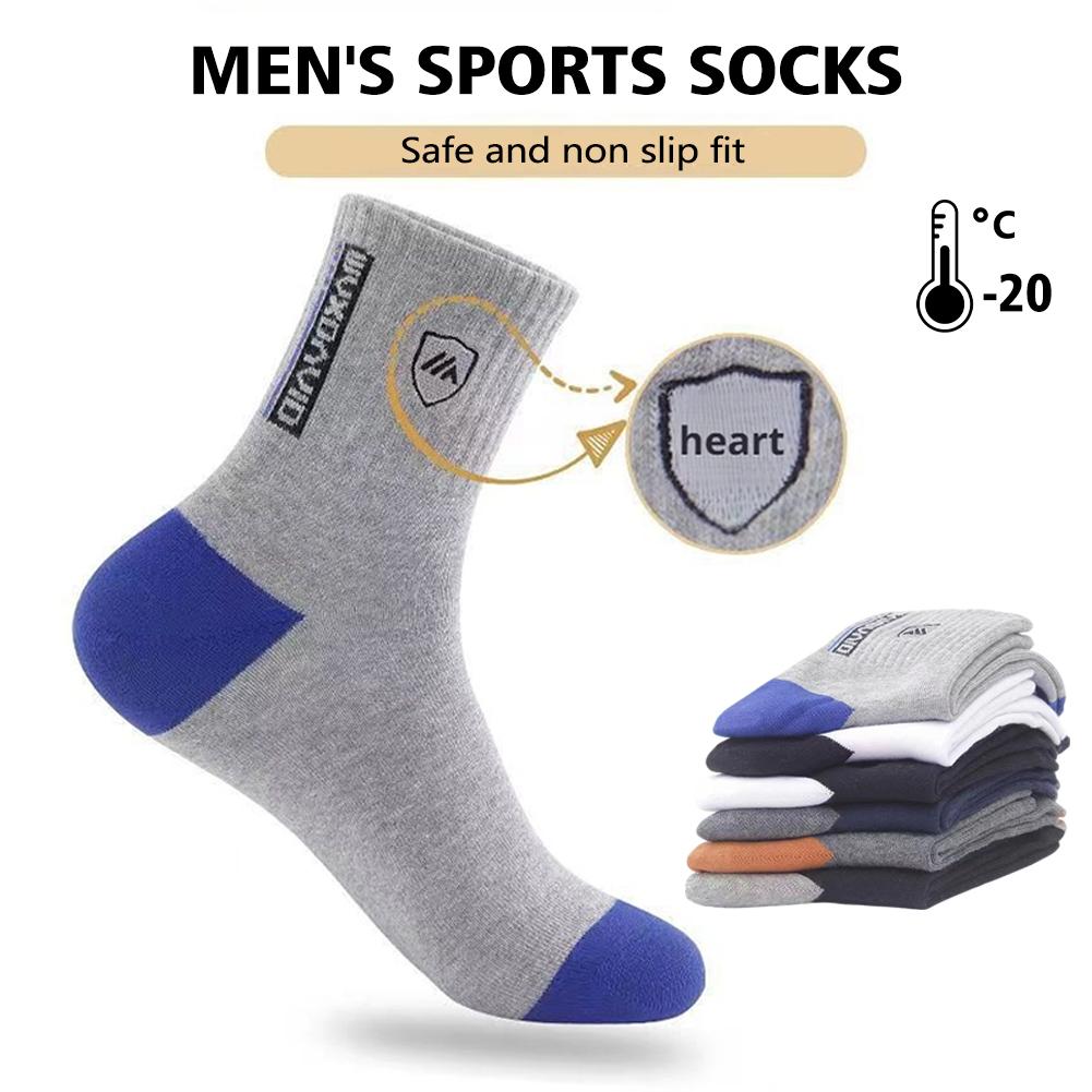 5 Pairs Men's Anti Odor & Anti - Cotton Crew Sock Pack avaliação e preço