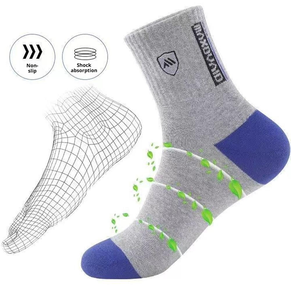 5 Pairs Men's Anti Odor & Anti - Cotton Crew Sock Pack avaliação e preço