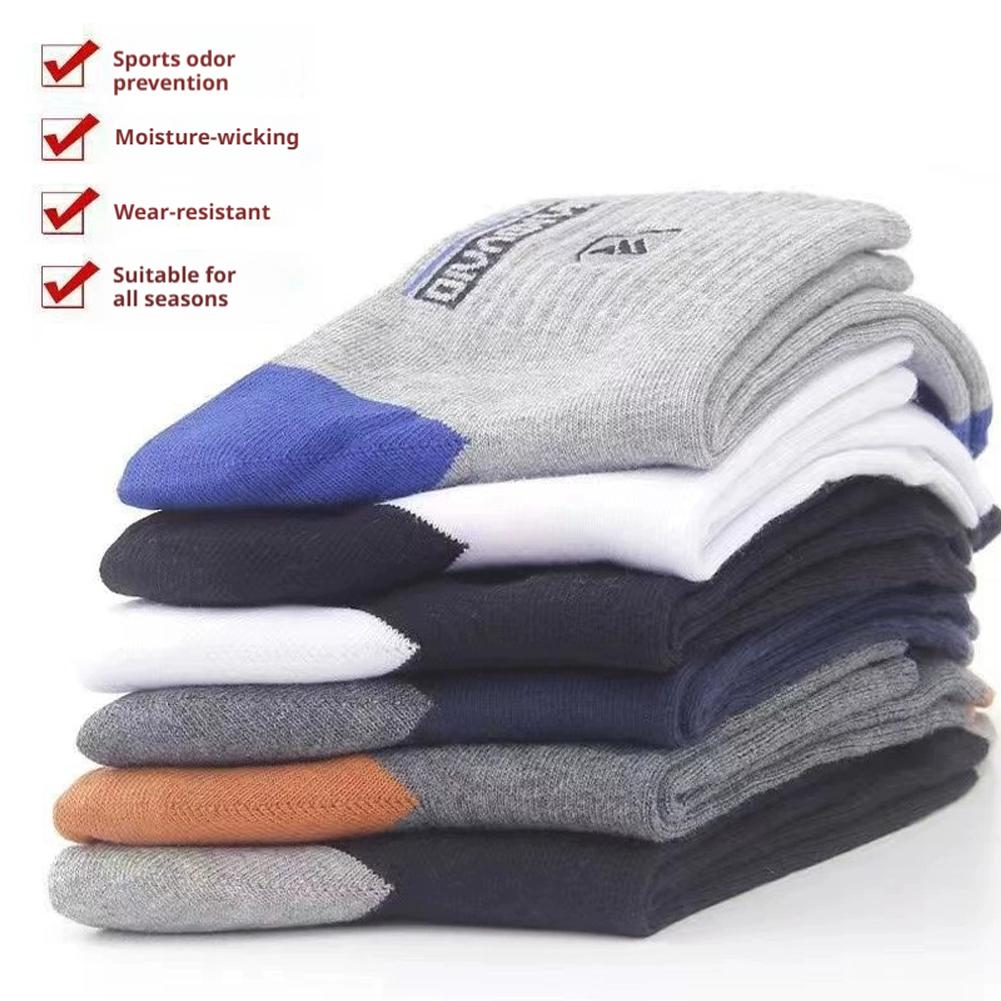 5 Pairs Men's Anti Odor & Anti - Cotton Crew Sock Pack avaliação e preço