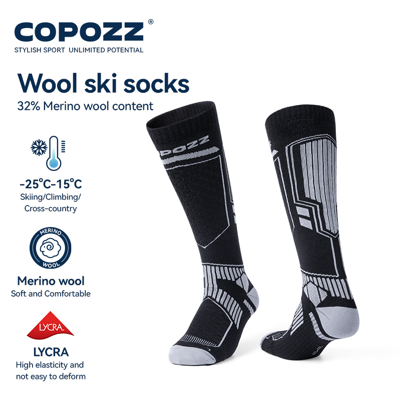 COPOZZ Merino Wool Winter Ski  - Thermal Sock Winter avaliação e preço