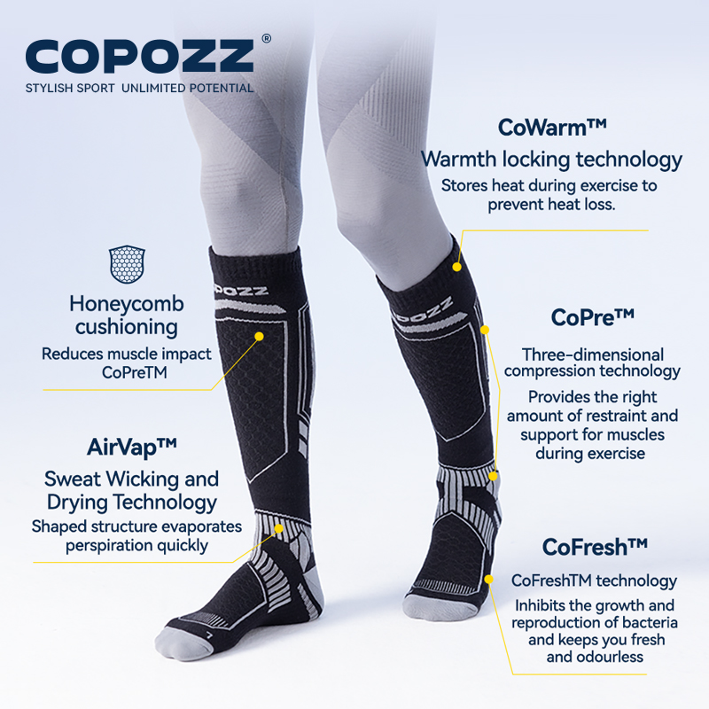 COPOZZ Merino Wool Winter Ski  - Thermal Sock Winter avaliação e preço