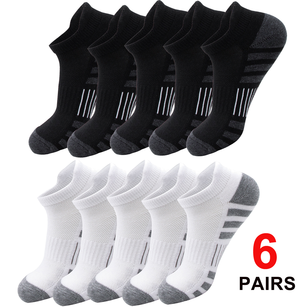 6/24 Pairs Cushioned Breathabl - Athletic Sock Cushion avaliação e preço