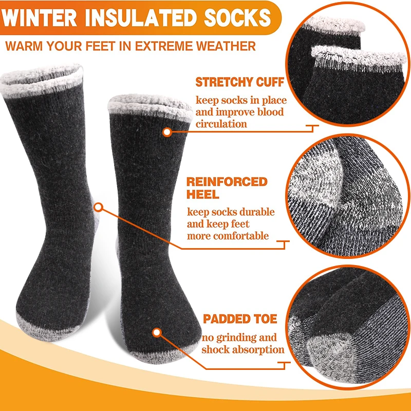 3Pairs High-Quality Thicken Wi - Thermal Sock Winter avaliação e preço