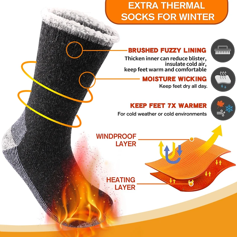 3Pairs High-Quality Thicken Wi - Thermal Sock Winter avaliação e preço