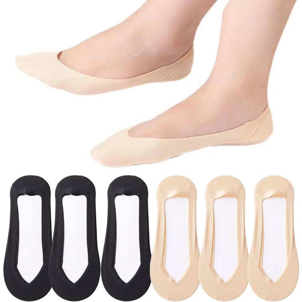 6 Pairs No Show Socks Women An - Invisibility Sock Loafer avaliação e preço