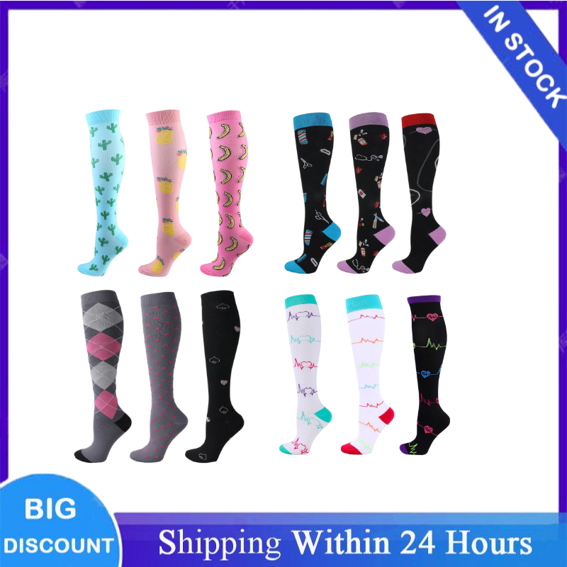 3 Pairs/Packs Multiple Styles  - Cotton Crew Sock Pack avaliação e preço