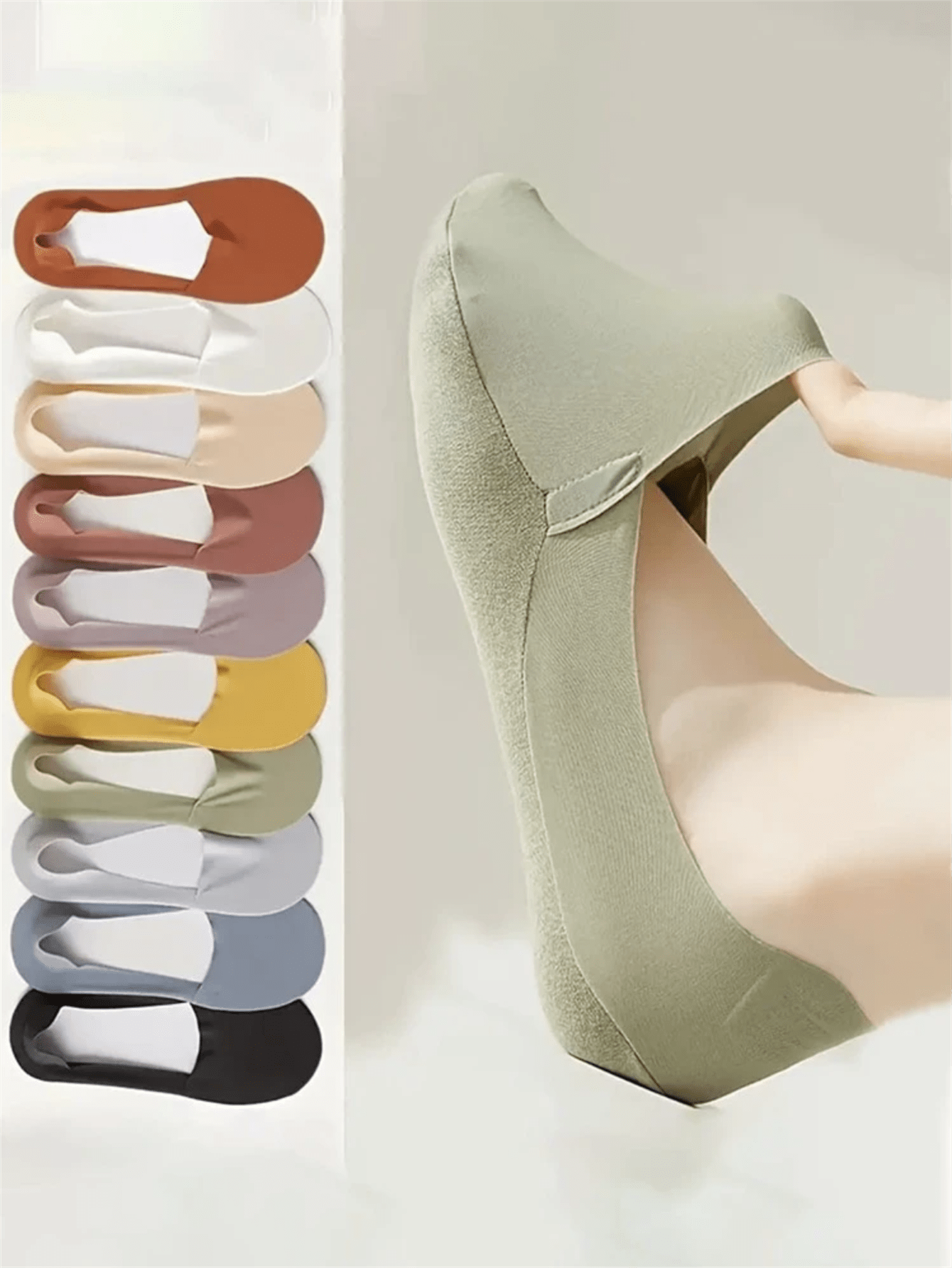5 Pairs Women Thin Silky Invis - No Show Sock Women avaliação e preço