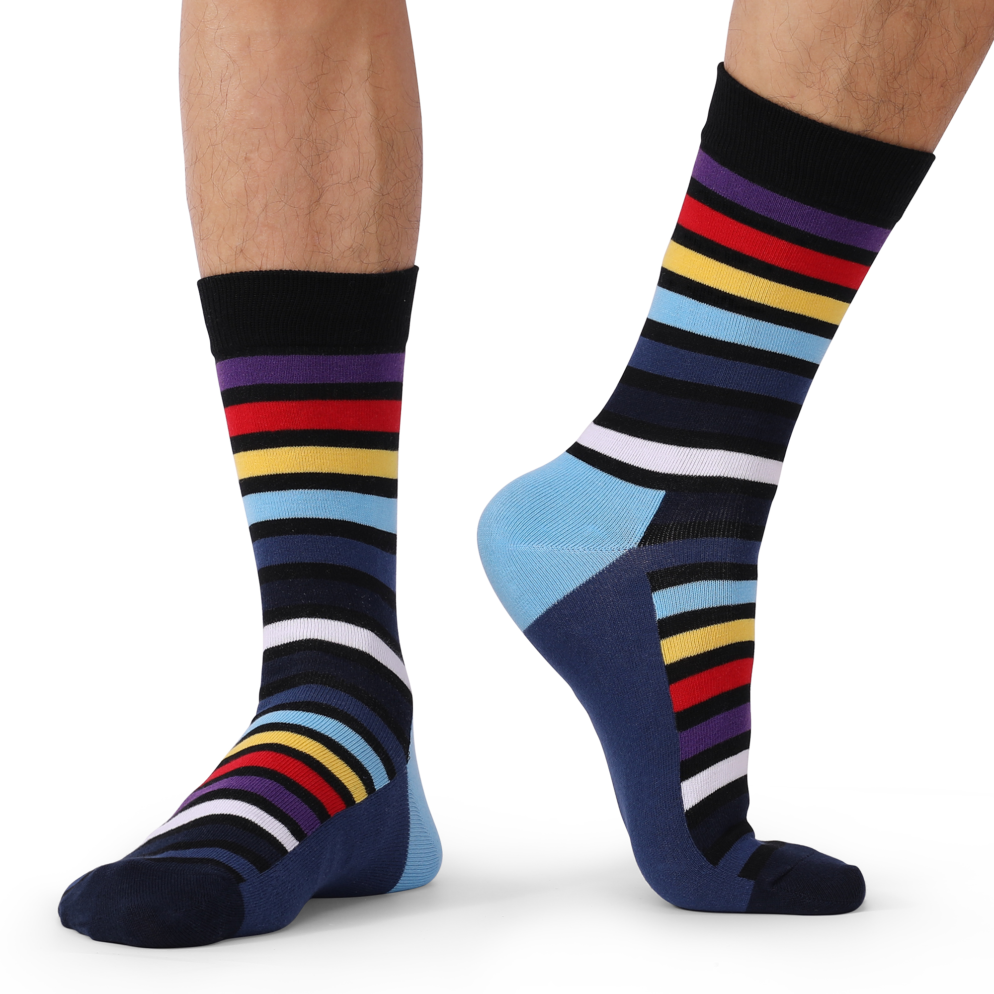5Pairs Mens Fun Dress Socks, P - Cotton Crew Sock Pack avaliação e preço