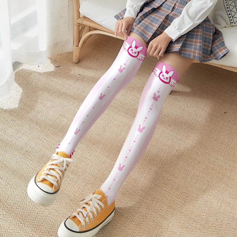 Game OW D.Va Cartoon Printed K - Silk Sock Bamboo avaliação e preço