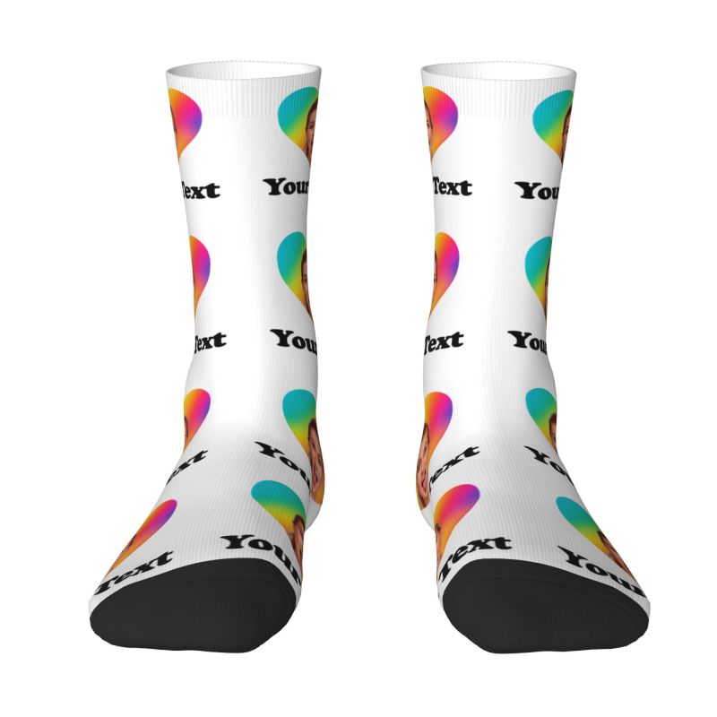 Personalized Photo Text Custom - Dress Sock Men avaliação e preço