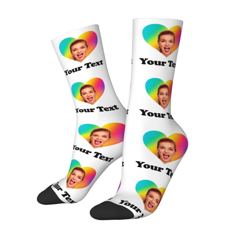 Personalized Photo Text Custom - Dress Sock Men avaliação e preço