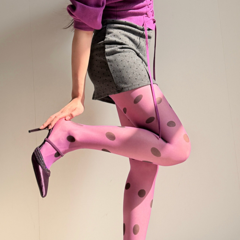 Retro Polka Dot Sheer Tights f - Tights Pantyhose Sheer avaliação e preço