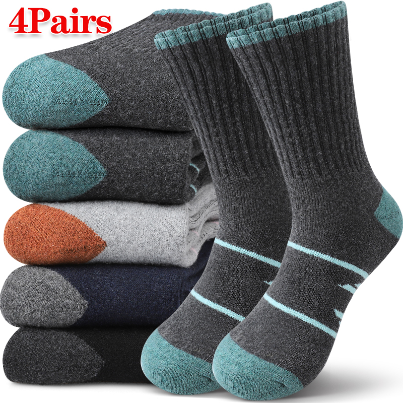 4Pairs Winter Women Mid Tube S - Wool Hiking Sock avaliação e preço