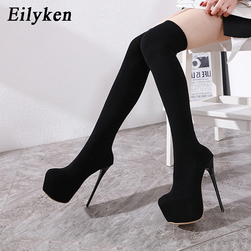 Eilyken Fashion Platform Stret - Knee High Sock Women avaliação e preço