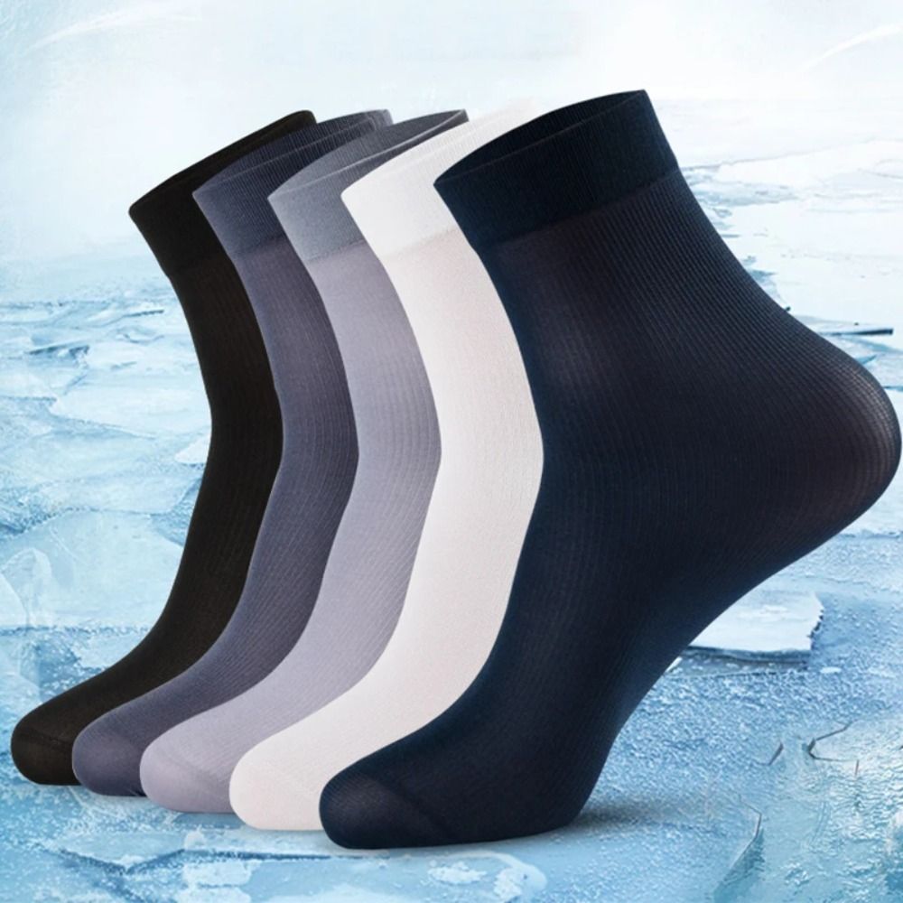 10pairs Men Ice Silk Socks Sum - Silk Sock Bamboo avaliação e preço