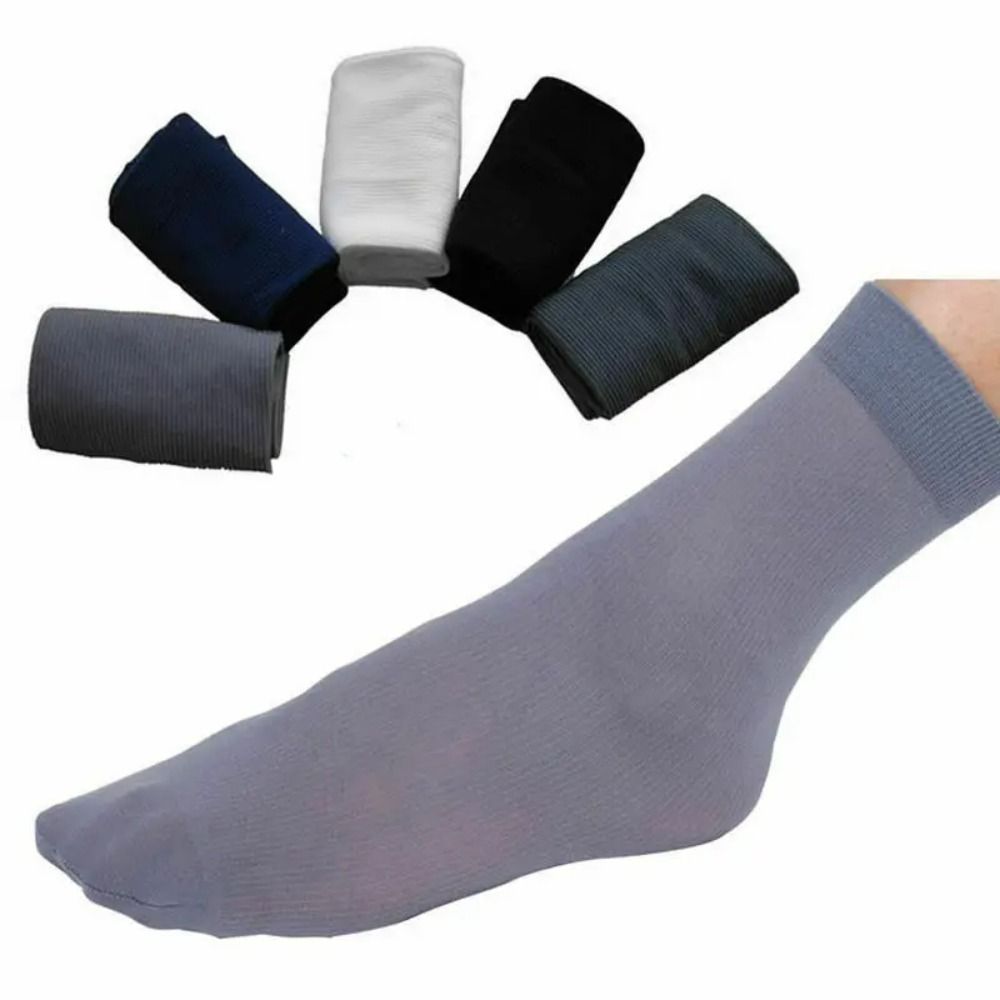 10pairs Men Ice Silk Socks Sum - Silk Sock Bamboo avaliação e preço