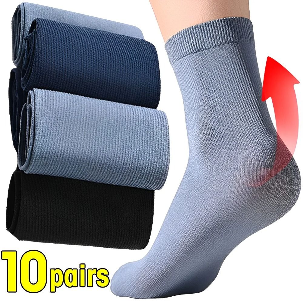 10pairs Men Ice Silk Socks Sum - Silk Sock Bamboo avaliação e preço
