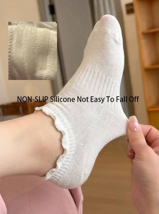 Cute Ruffle Ankle Socks for Wo - Silk Sock Bamboo avaliação e preço