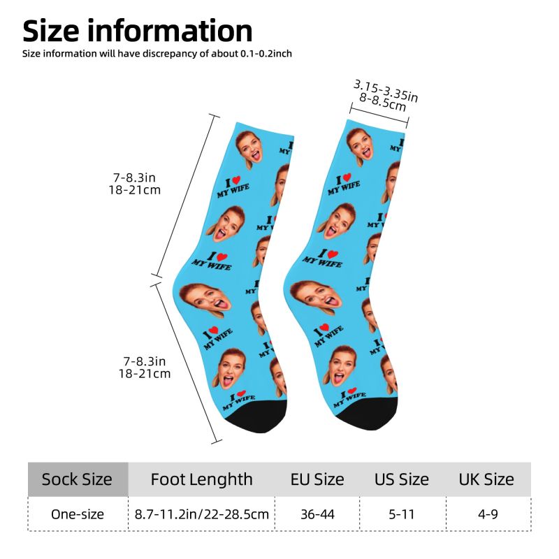 I Love My Wife Personalized Fa - Dress Sock Men avaliação e preço