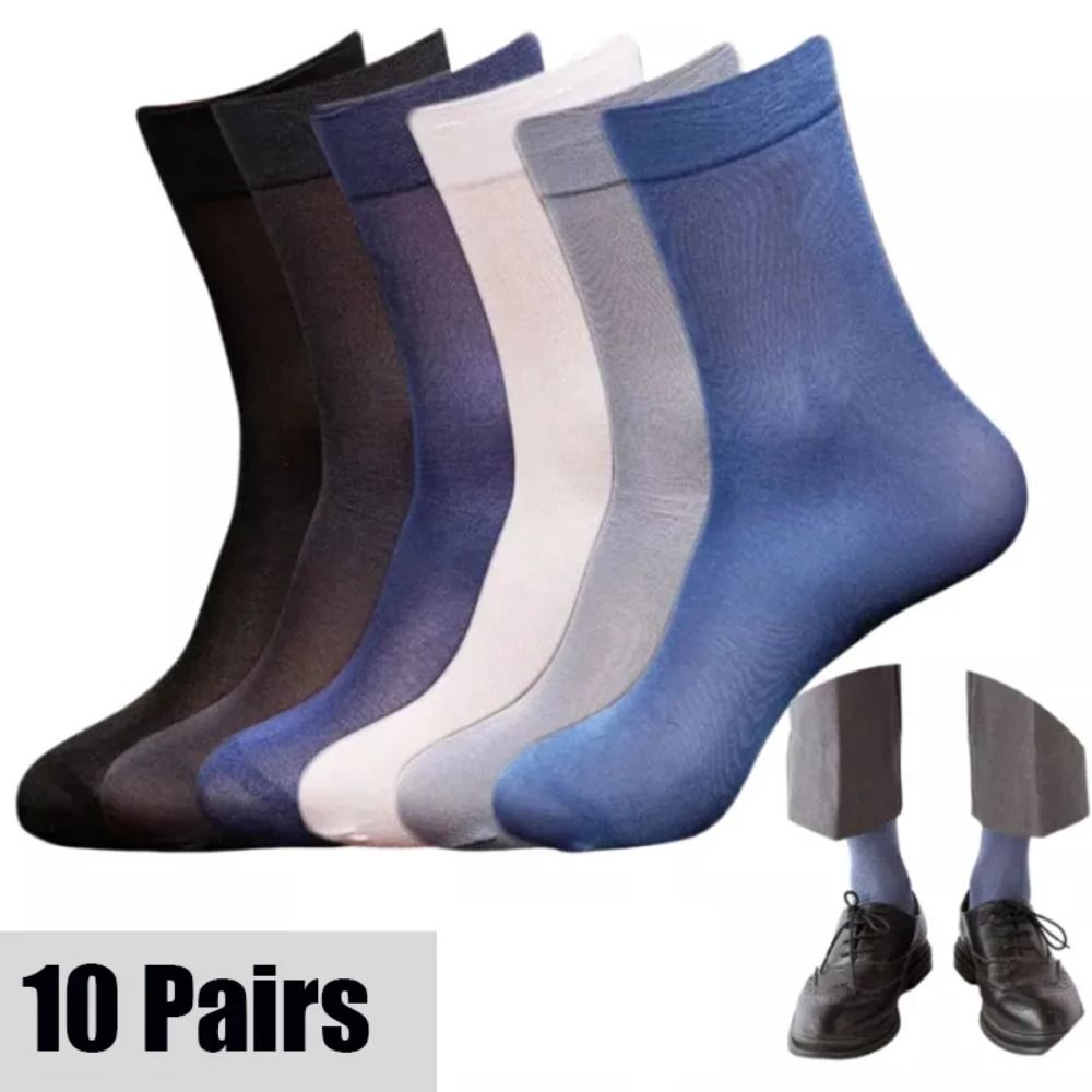 10pairs Fashion Breathable Men - Silk Sock Bamboo avaliação e preço