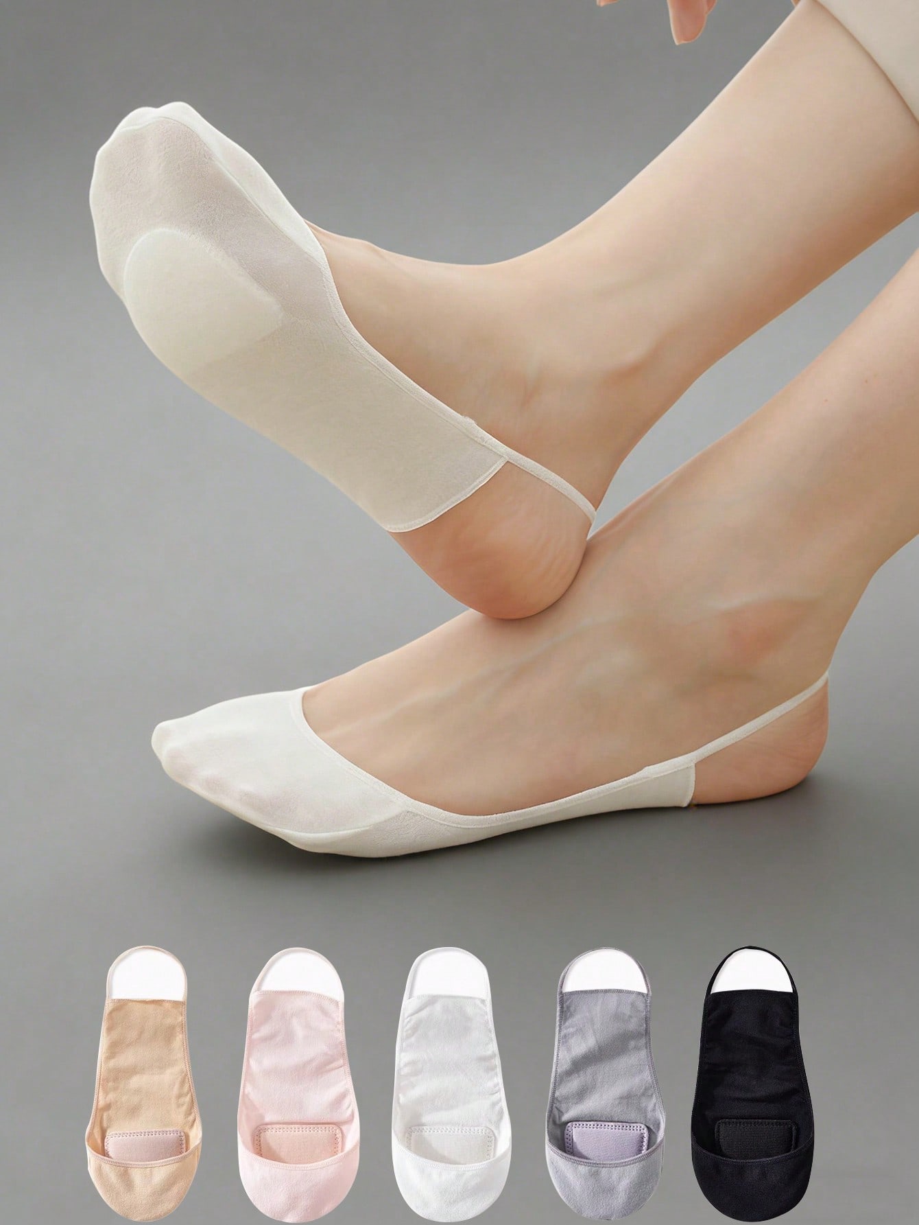 1/5/10Pairs Women Thin Summer  - Invisibility Sock Loafer avaliação e preço