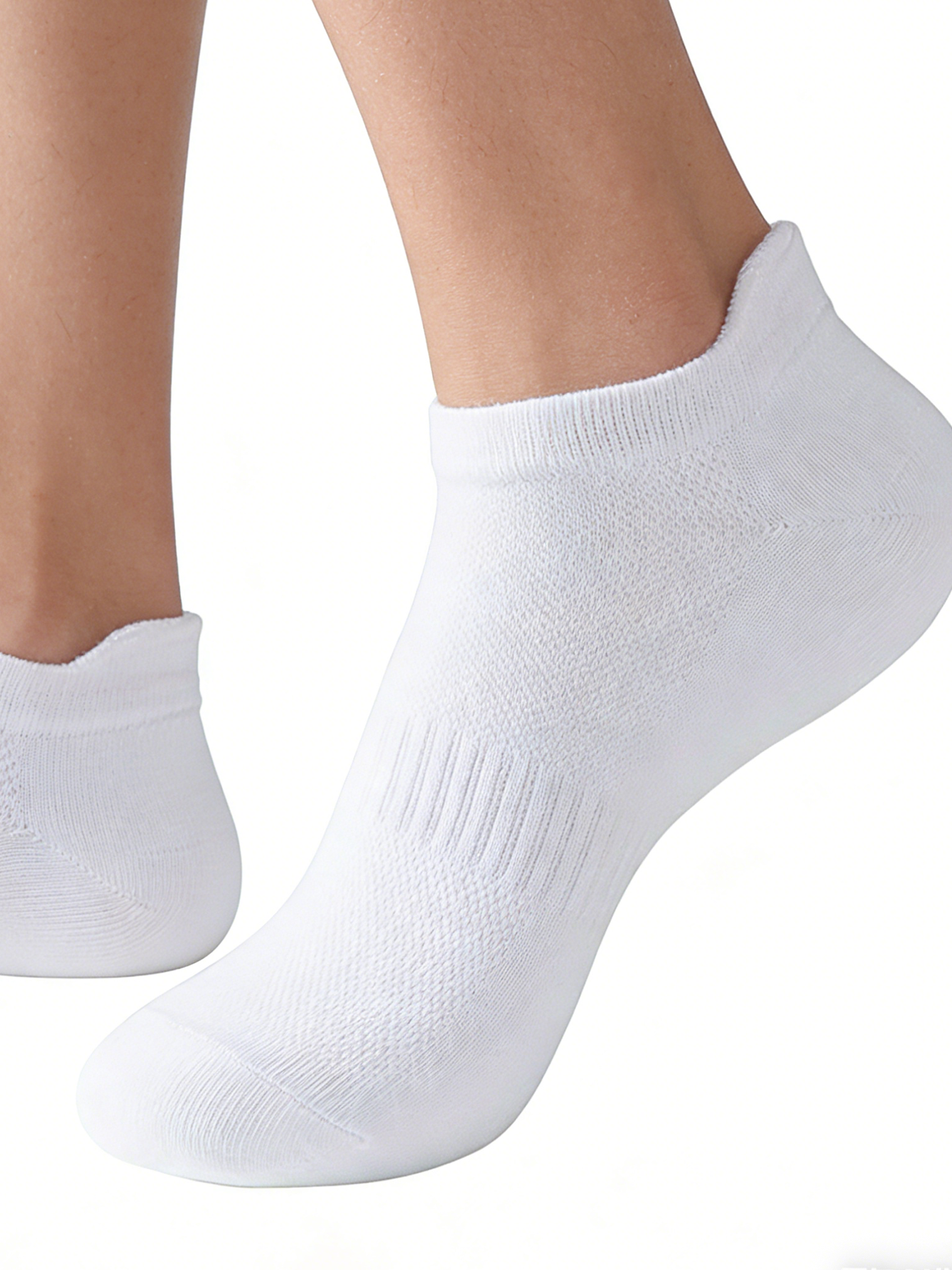 6 Pairs Women Men White Ankle  - No Show Sock Women avaliação e preço