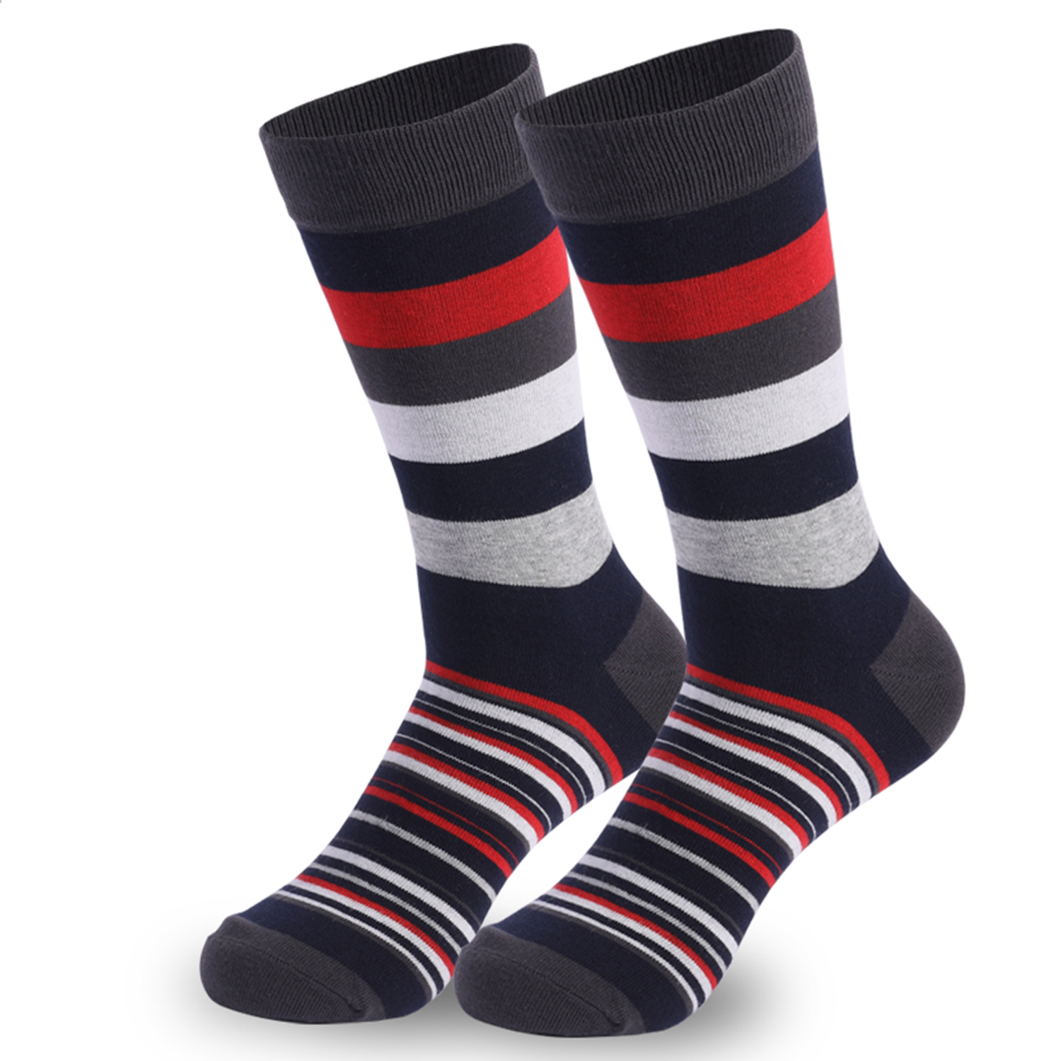 5Pairs Mens Fun Dress Socks, P - Cotton Crew Sock Pack avaliação e preço