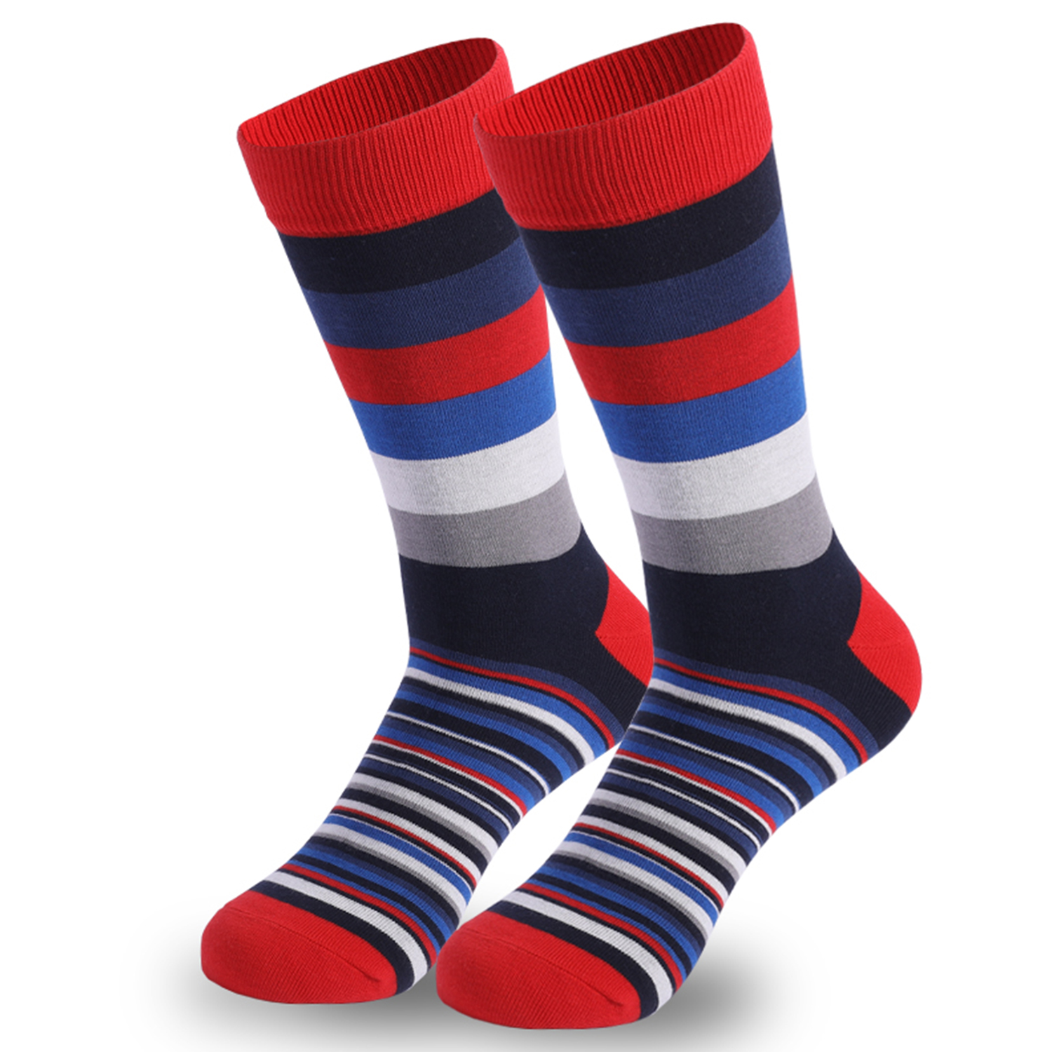 5Pairs Mens Fun Dress Socks, P - Cotton Crew Sock Pack avaliação e preço