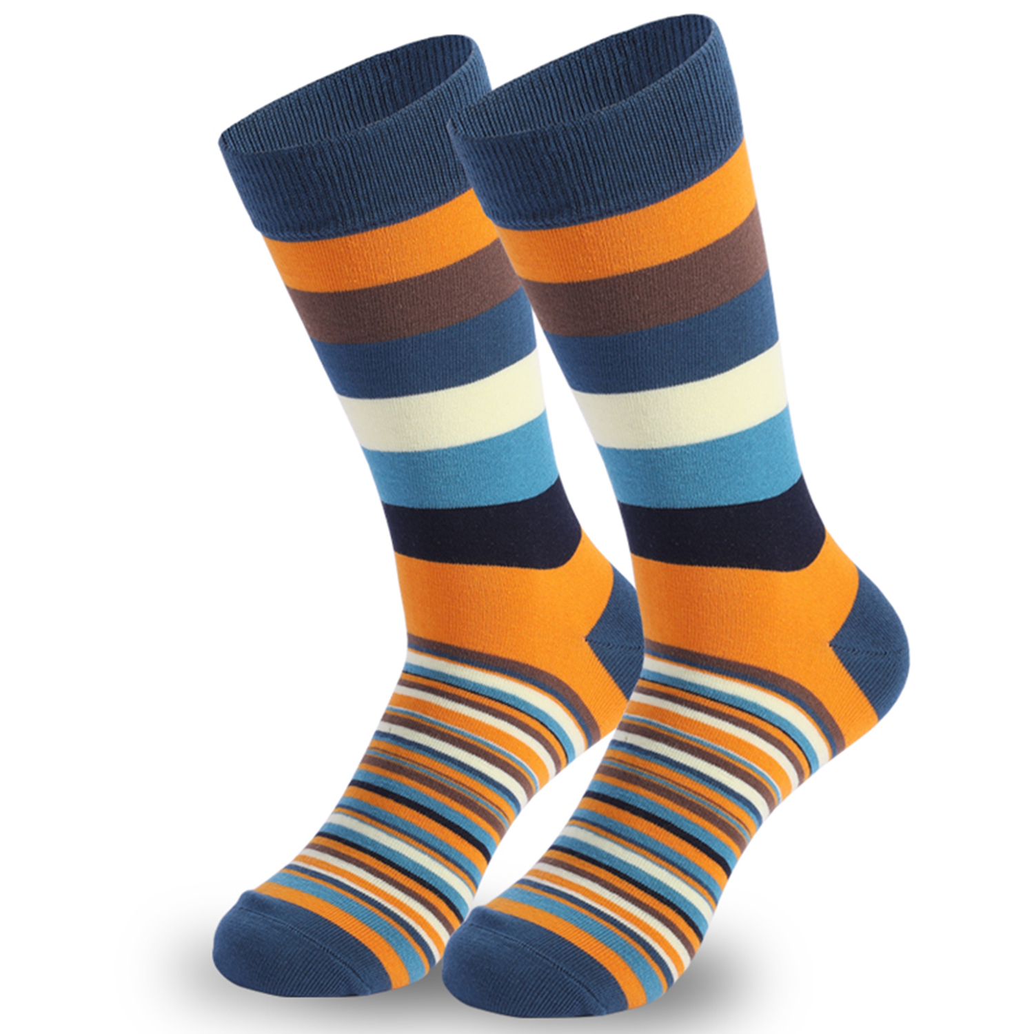 5Pairs Mens Fun Dress Socks, P - Cotton Crew Sock Pack avaliação e preço