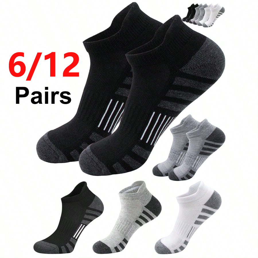6/24 Pairs Cushioned Breathabl - Athletic Sock Cushion avaliação e preço