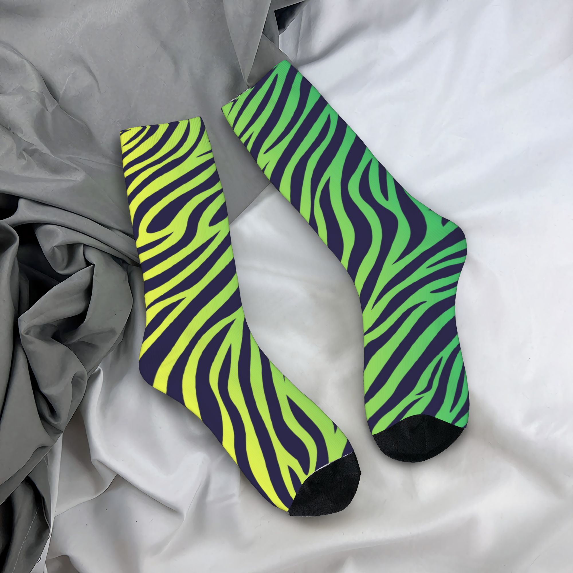 Colorful Tiger Zebra Skin Patt - Dress Sock Men avaliação e preço