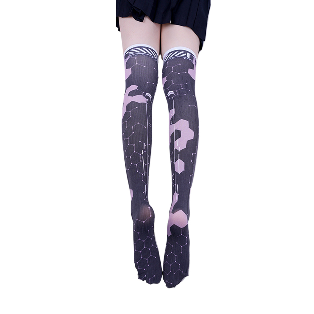 Anime Game Robot AI Mech Stock - Knee High Sock Women avaliação e preço