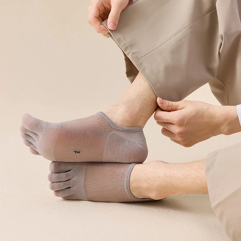 5 Pairs Man Summer Thin Toe So - Ankle Sock Low Cut avaliação e preço