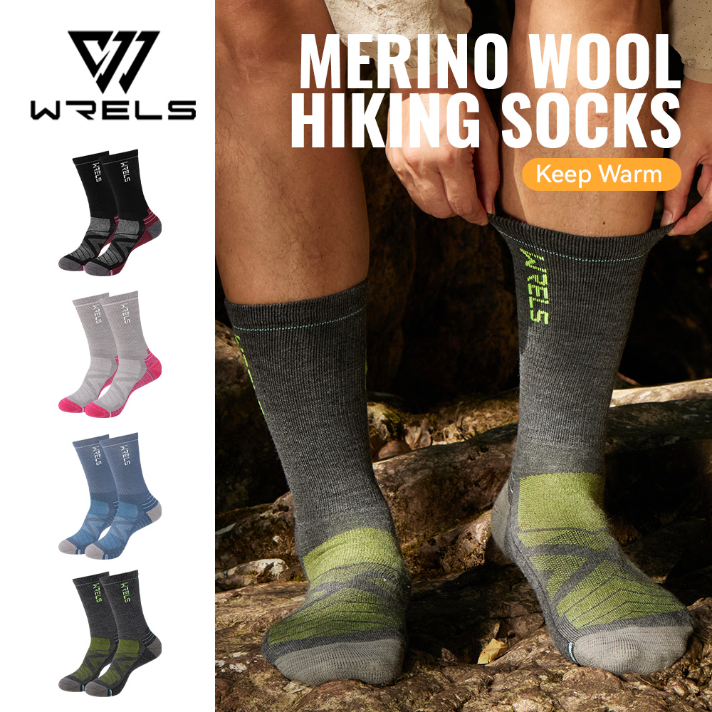 WRELS 1/2/3 Merino Wool Socks  - Wool Hiking Sock avaliação e preço